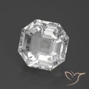 Quartz Blanc clair naturelle Octogone / coupe Émeraude, 9.63 ct, VVS-VS