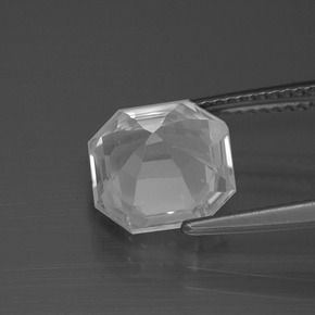 Quartz Blanc naturelle Taille émeraude, 3.41 ct, VVS