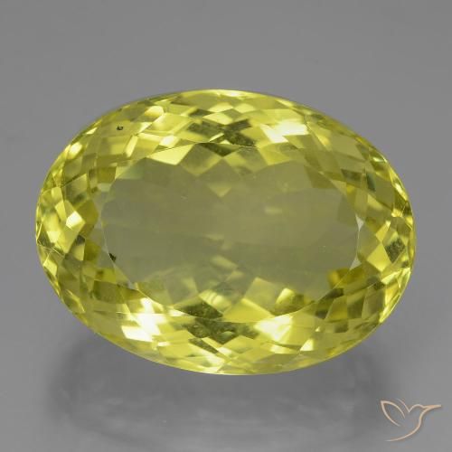 24.36ct Naturel Jaune moyen Quartz, ovale, VVS
