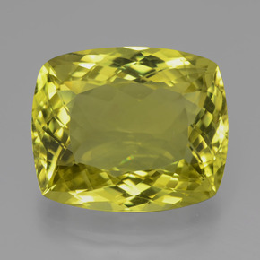 Quartz jaune naturelle coupe coussin, 22,46 ct, VVS