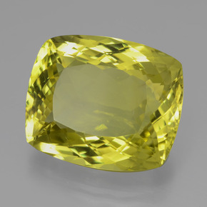 Quartz jaune naturelle coupe coussin, 22,46 ct, VVS