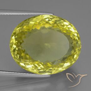 Quartz Jaune moyen naturelle ovale, 30.47 ct, VVS