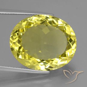 Quartz Jaune moyen naturelle ovale, 24.07 ct, VVS