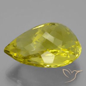 Quartz Jaune moyen naturelle En forme de poire, 40.47 ct, VVS