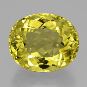 Quartz jaune naturelle coupe ovale, 23,75 ct, VVS-VS