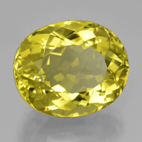 Quartz jaune naturelle coupe ovale, 23,75 ct, VVS-VS