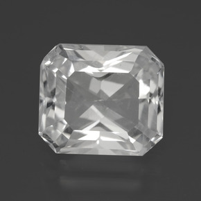Quartz blanc naturelle taille émeraude, 5,25 ct, VS