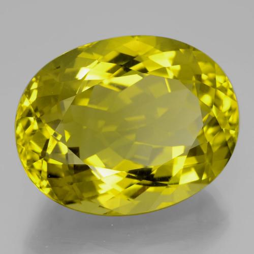 Quartz Jaune vif naturelle ovale, 35.13 ct, VVS