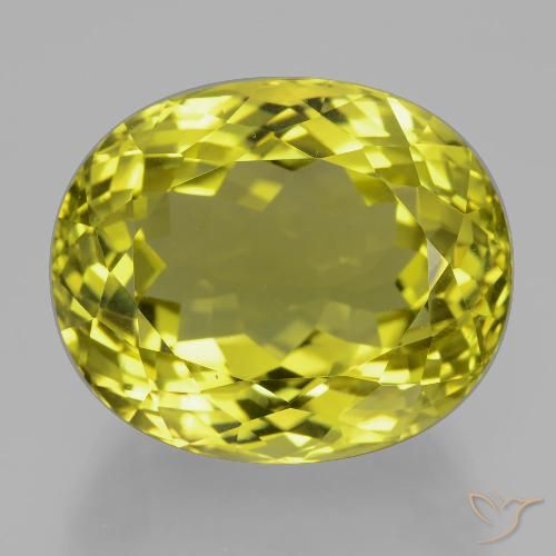 37.71ct Naturel Jaune moyen Quartz, ovale, VVS