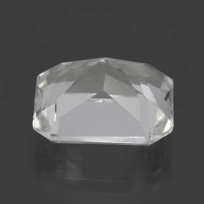 Quartz blanc naturelle taille émeraude, 10,38 ct, VVS