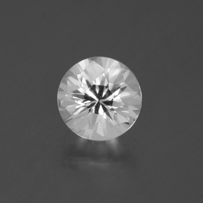 Quartz Blanc naturelle Coupe roude, 1.35 ct, VVS-VS