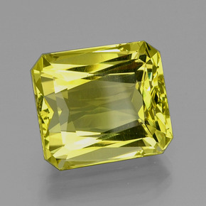 Quartz jaune naturelle taille émeraude, 20,62 ct, VVS