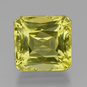 Quartz jaune naturelle taille émeraude, 20,22 ct, VVS