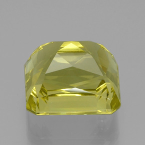 Quartz jaune naturelle taille émeraude, 20,22 ct, VVS