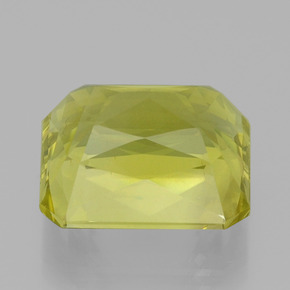 Quartz jaune naturelle taille émeraude, 21,23 ct, VVS