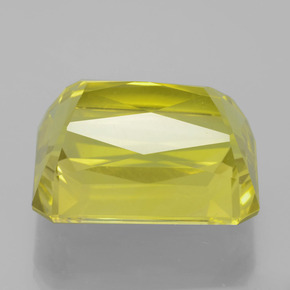 Quartz jaune naturelle taille émeraude, 27,44 ct, VVS-VS