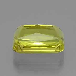 Quartz Jaune citron naturelle Taille émeraude, 22.60 ct, VVS-VS