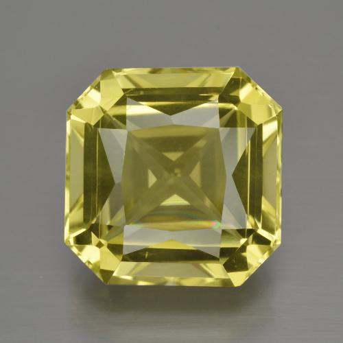 Quartz Jaune moyen naturelle Taille émeraude, 9.86 ct, VVS-VS
