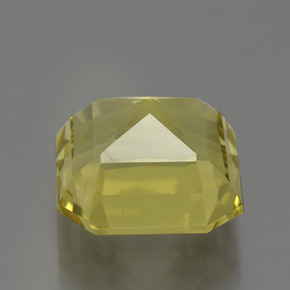 Quartz Jaune moyen naturelle Taille émeraude, 9.86 ct, VVS-VS