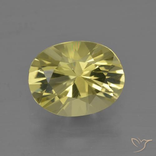Quartz Jaune moelleux naturelle ovale, 2.73 ct, VVS-VS