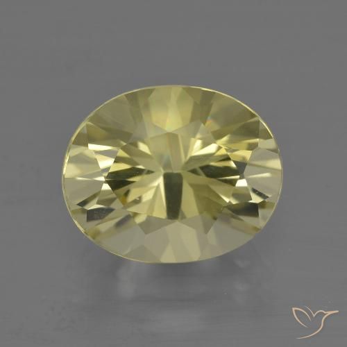 4.27ct Naturel Jaune pâle Quartz, ovale, VVS