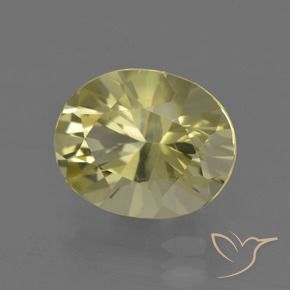 Quartz Jaune pâle naturelle ovale, 4.27 ct, VVS