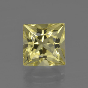 Quartz jaune naturelle carré, 3,82 ct, VVS