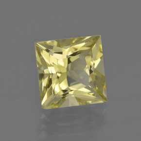 Quartz jaune naturelle carré, 3,82 ct, VVS