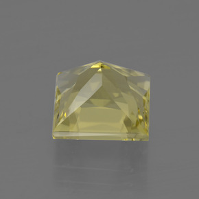 Quartz jaune naturelle carré, 3,82 ct, VVS