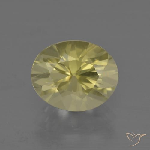 3.50ct Naturel Jaune lagon Quartz, ovale, VVS
