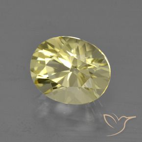 Quartz Jaune moyen-léger naturelle ovale, 3.08 ct, VVS