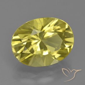 Quartz Jaune clair naturelle ovale, 6.43 ct, VVS-VS