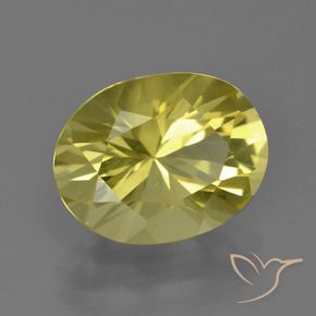 Quartz Jaune moyen naturelle ovale, 5.19 ct, VVS-VS