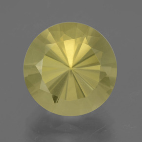 Quartz jaune naturelle coupe roude, 8,10 ct, VVS-VS
