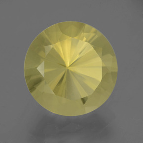Quartz jaune naturelle coupe roude, 8,10 ct, VVS-VS