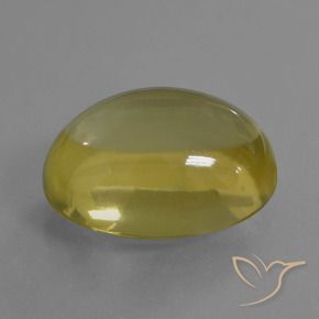 Quartz Jaune clair naturelle ovale, 26.79 ct, Transparent
