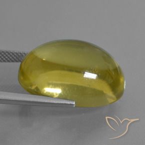 Quartz Jaune clair naturelle ovale, 26.79 ct, Transparent