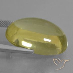 Quartz Jaune clair naturelle ovale, 32.66 ct, Transparent