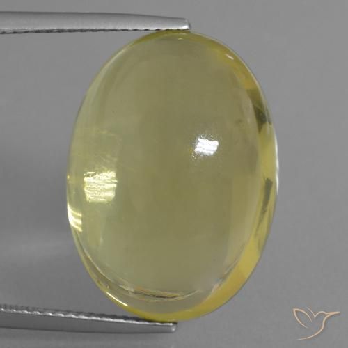 27.59ct Naturel Jaune ananas léger Quartz, ovale, Transparent
