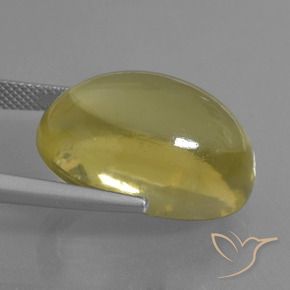 Quartz Jaune ananas léger naturelle ovale, 27.59 ct, Transparent