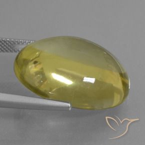 Quartz Jaune clair naturelle ovale, 28.53 ct, Transparent