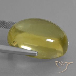 Quartz Jaune clair naturelle ovale, 34.30 ct, Transparent