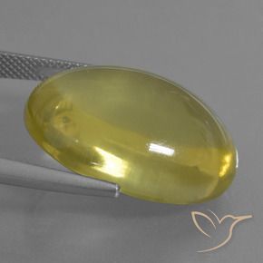 Quartz Jaune clair naturelle ovale, 32.26 ct, Transparent