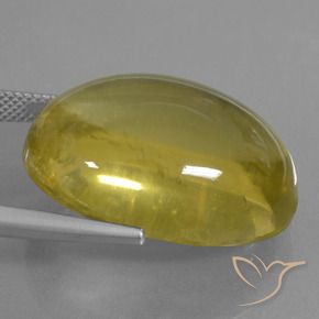 Quartz Jaune brunâtre naturelle ovale, 40.17 ct, Transparent
