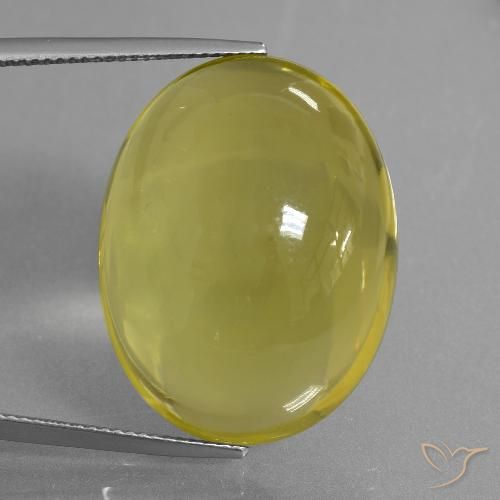 44.59ct Naturel Bourdon jaune Quartz, ovale, Transparent