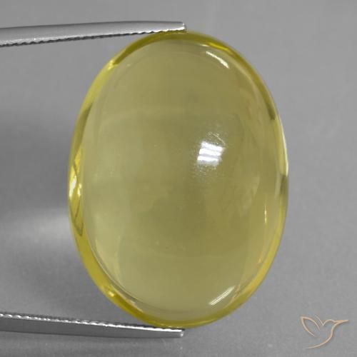 48.99ct Naturel Jaune moyen-léger Quartz, ovale, Transparent, Photo A