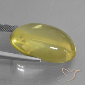 Quartz Jaune moyen-léger naturelle ovale, 48.99 ct, Transparent