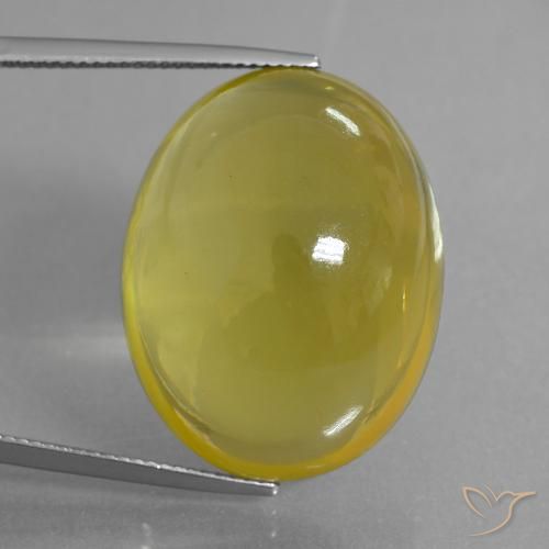 50.56ct Naturel Jaune moyen-léger Quartz, ovale, Transparent