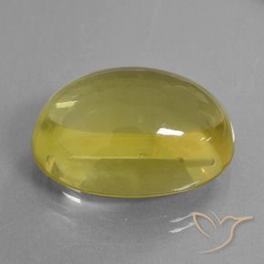 Quartz Bourdon jaune naturelle ovale, 51.71 ct, Transparent
