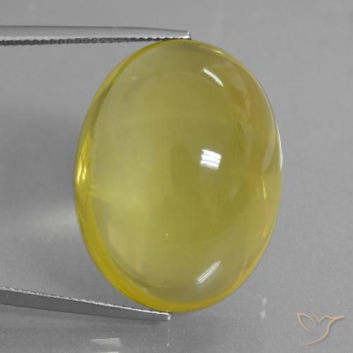 Quartz Jaune miel léger naturelle ovale, 56.08 ct, Transparent